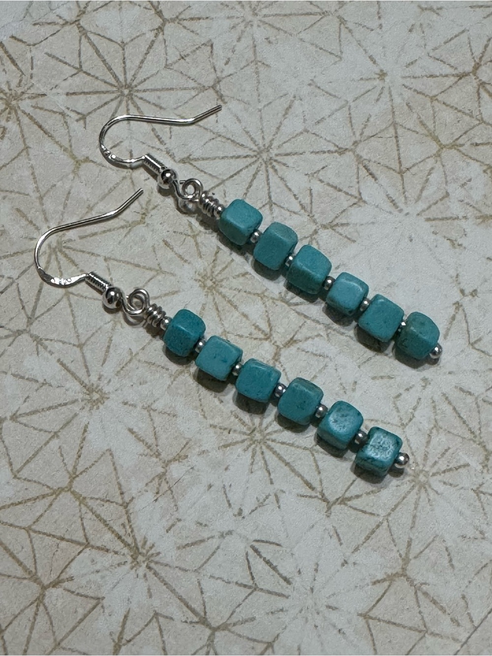 BEADED TURQUOISE EARRINGS - Picture 4 of 7